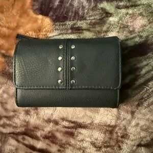 Black Studded Women's Wallet